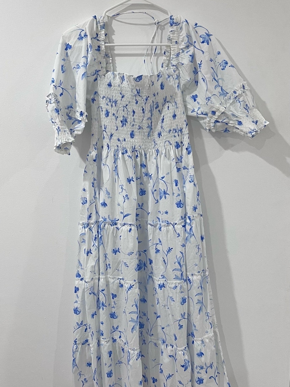 Hill House Home The Nesli Nap Dress Blue Botanical Size S